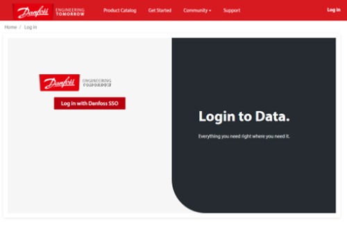 Login Danfoss developer portal